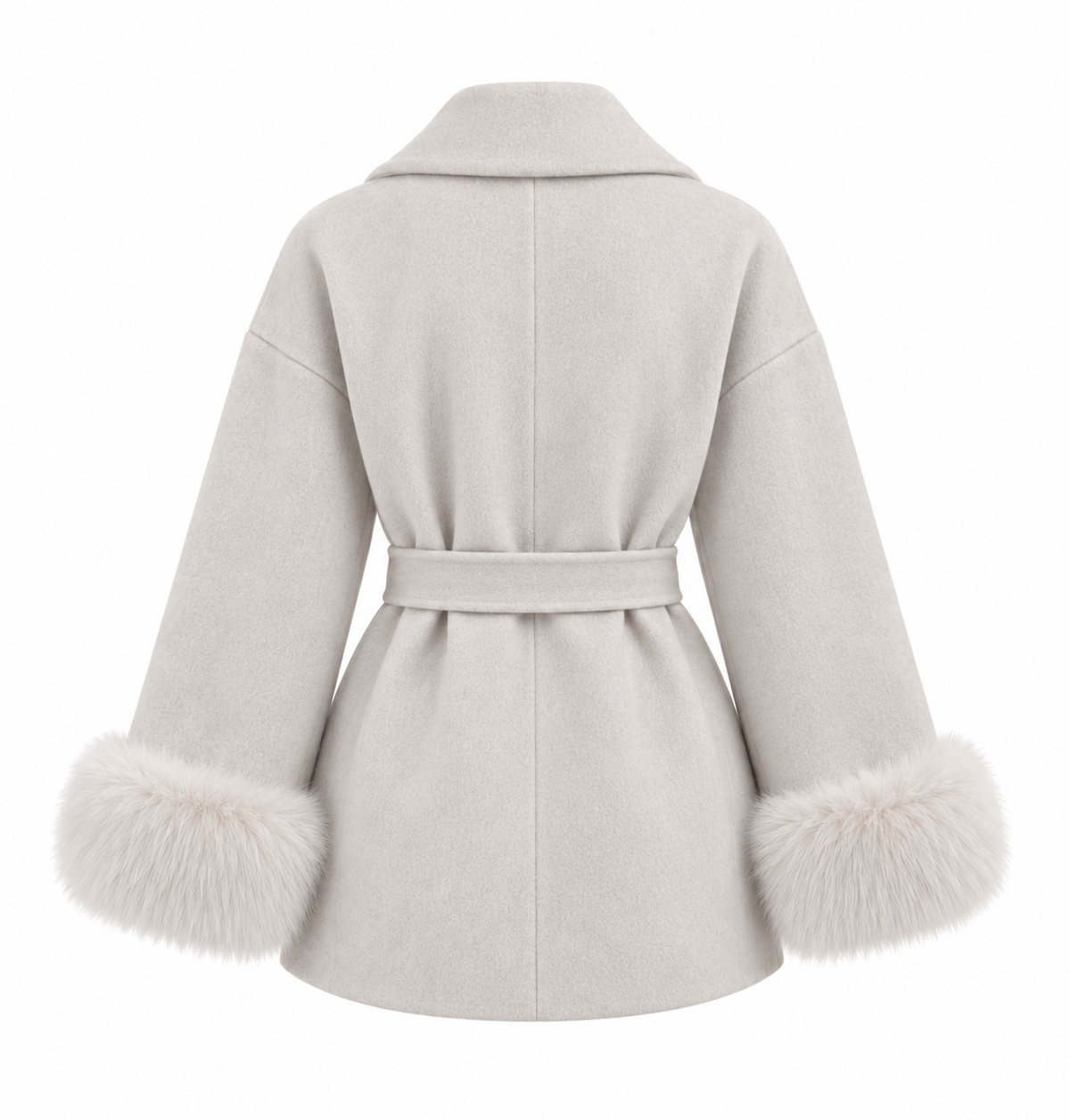 FURRY WRAP COAT