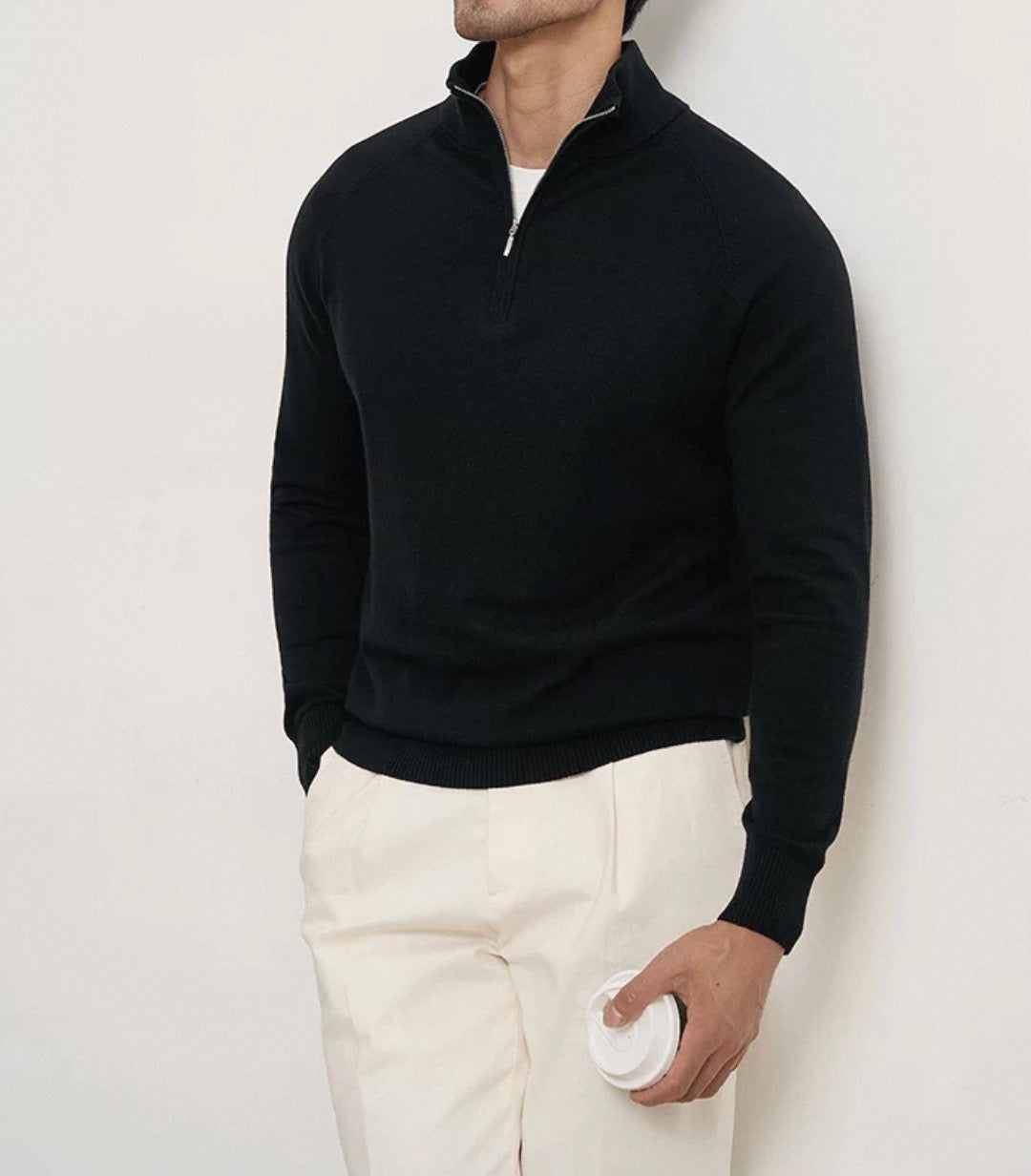 HALF-ZIP SWEATER