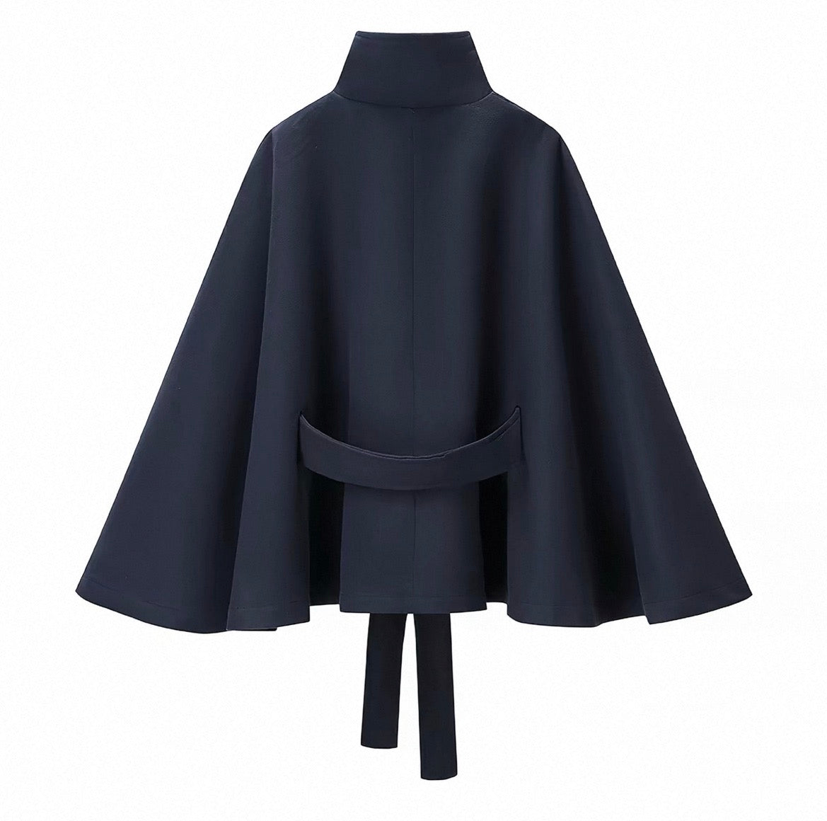 BELTED CAPE JACKET