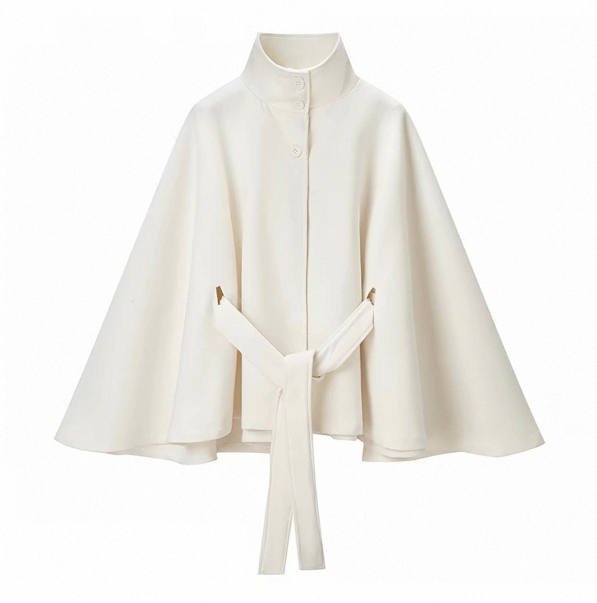 BELTED CAPE JACKET