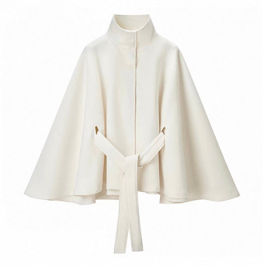 BELTED CAPE JACKET