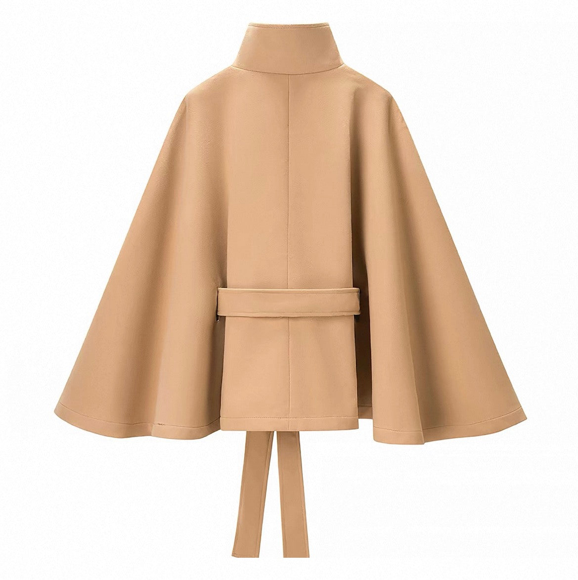 BELTED CAPE JACKET