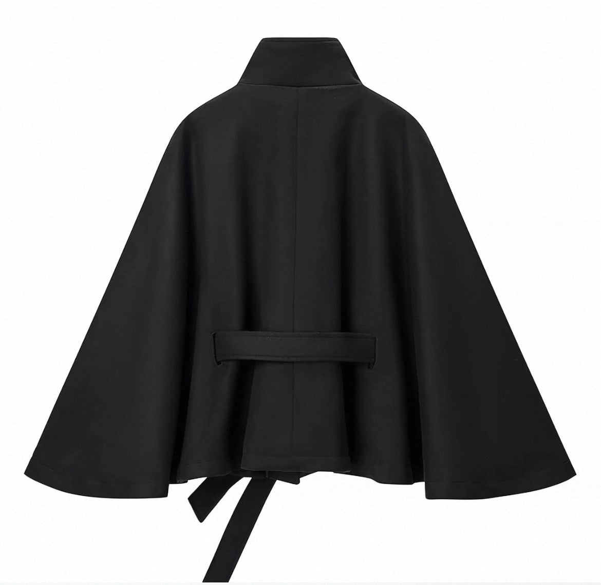 BELTED CAPE JACKET