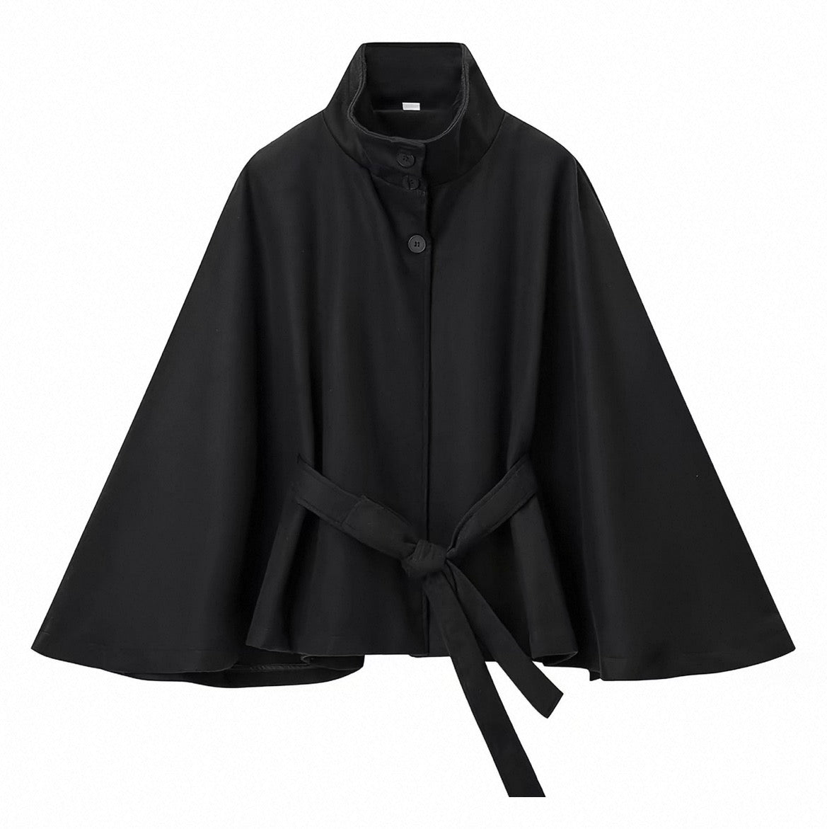 BELTED CAPE JACKET