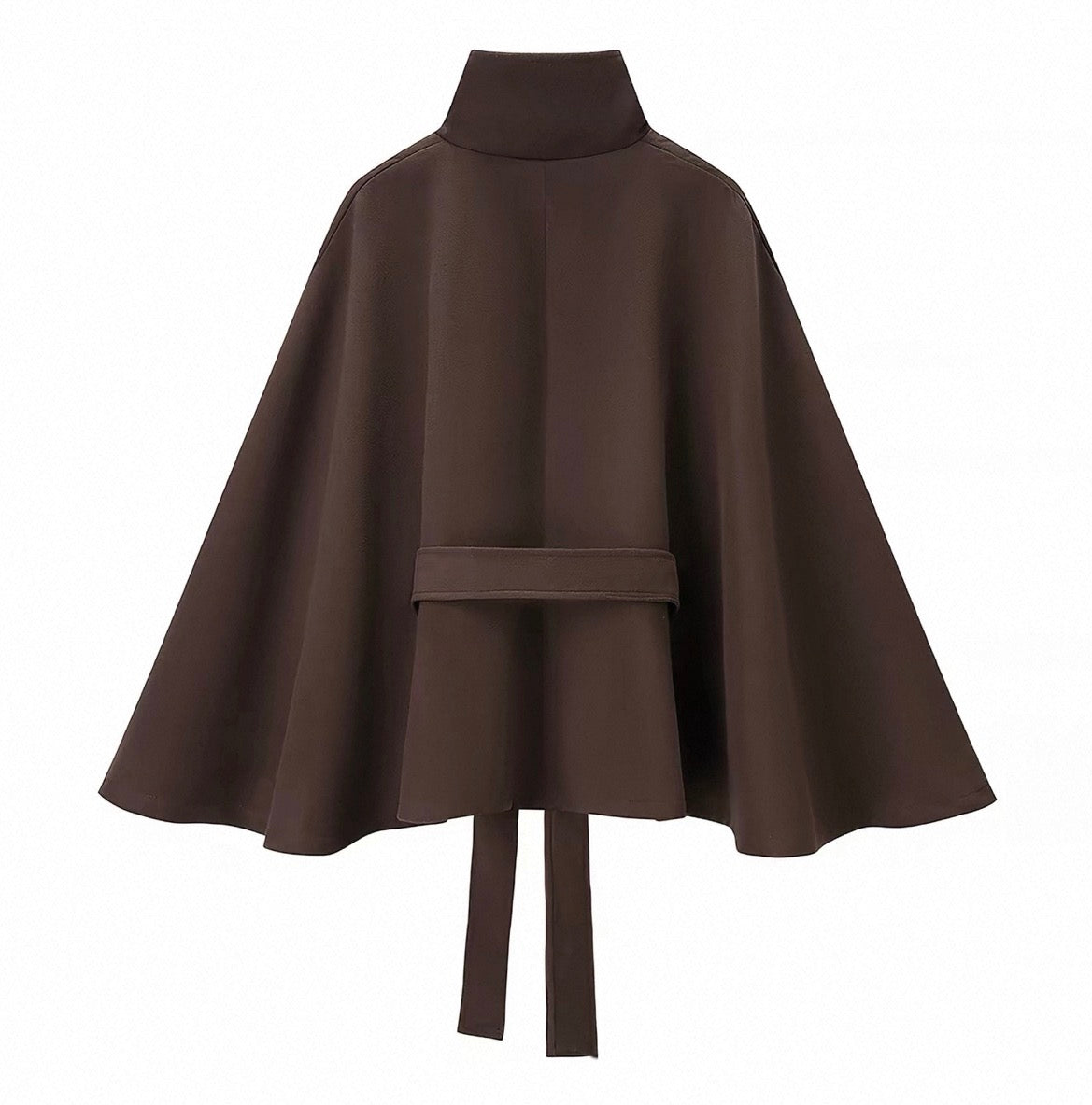 BELTED CAPE JACKET